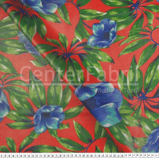 Chitão Estampado Plastificado - Tecido superior 100% algodão/Base100% PVC Lg135cm