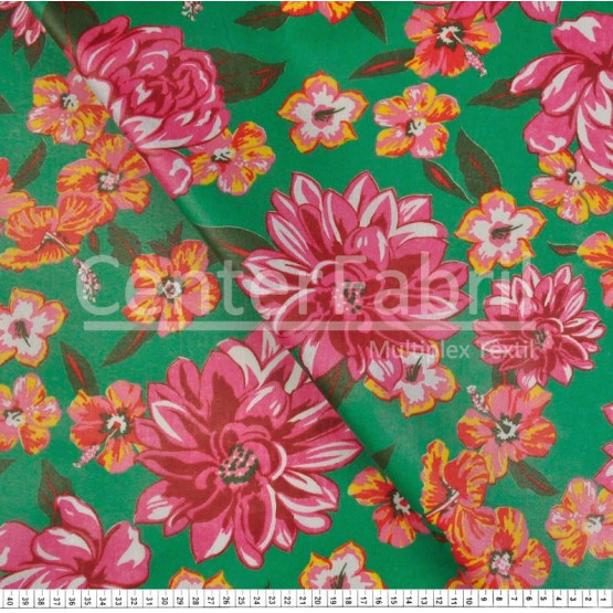 Chitão Estampado Plastificado - Tecido superior 100% algodão/Base100% PVC Lg135cm