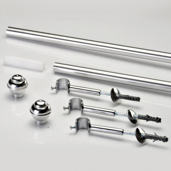 KIT VARÃO CROMADO 19mm com 3 metros