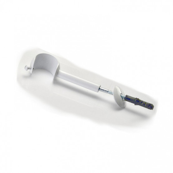 SUPORTE PARA VARÃO BRANCO 19mm alongado Haste de 8cm