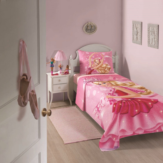 Jogo de Cama INFANTIL Lepper - Barbie Sapatilhas Mágicas