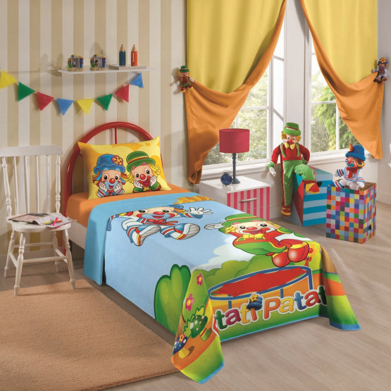 Kit Jogo Cama Inf + Cobreleito Lepper - Patati Patatá Promoção