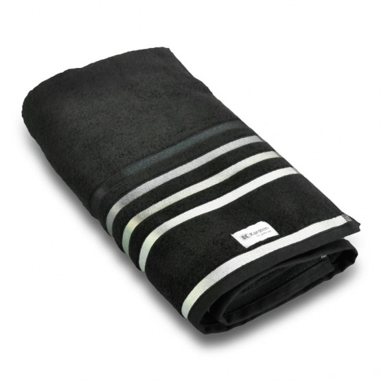 Toalha Rosto Lumina 50x80cm Preto/Cinza 98%Algodão.2%Poliester