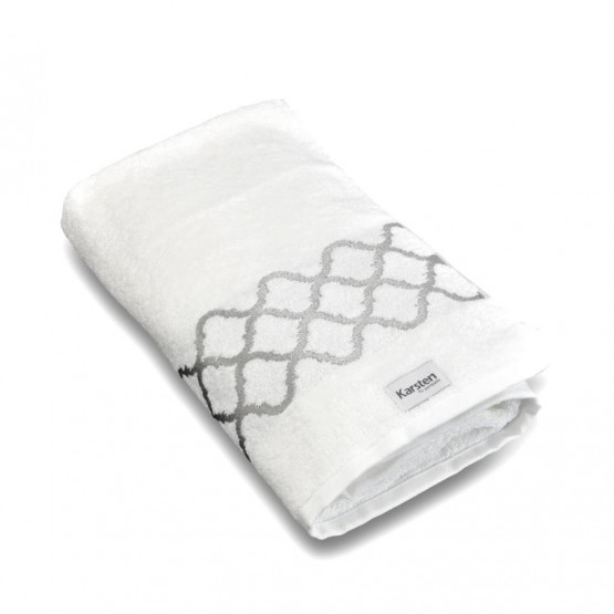 Toalha Banho Gigante Amandine 86x150cm Branco/Prata 97%Algodão/3%Poliester