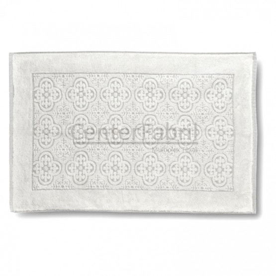 Toalha Piso Mesclato 50x80cm Cinza 96%Algodão/7%Poliester