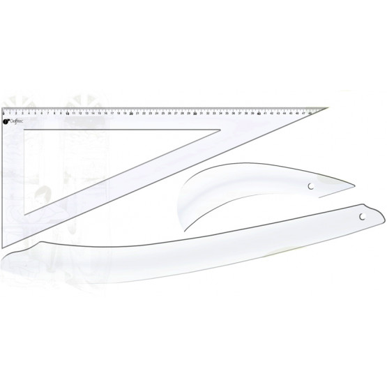 Régua para costura - kit 3 peças Acrilicas