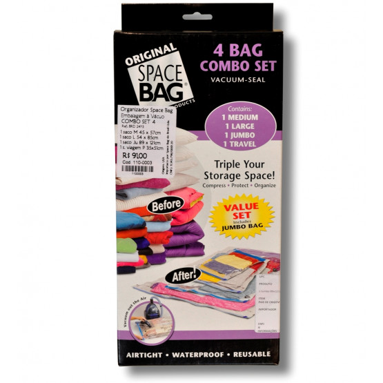 Organizador Space Bag Combo Flat Bag 4