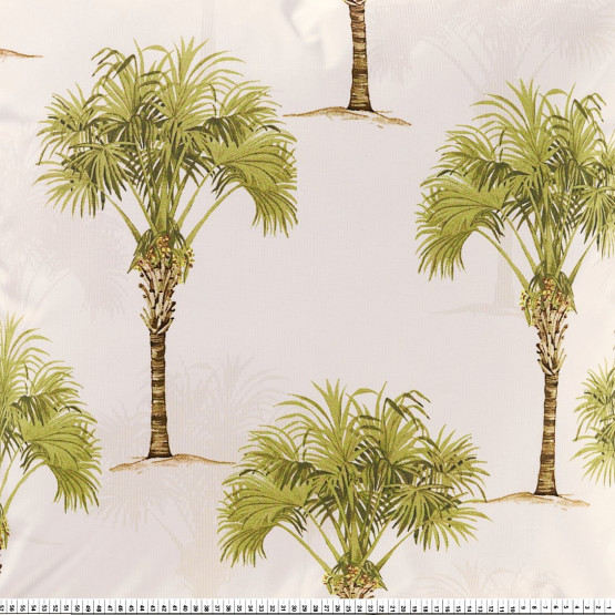 Tecido Acquablock impermeável estampado Palm Beach c1 Larg 1,40mt 72%Algodao/28%Poliester.Conserv1-P/2-2/3-3/5-2/6-8