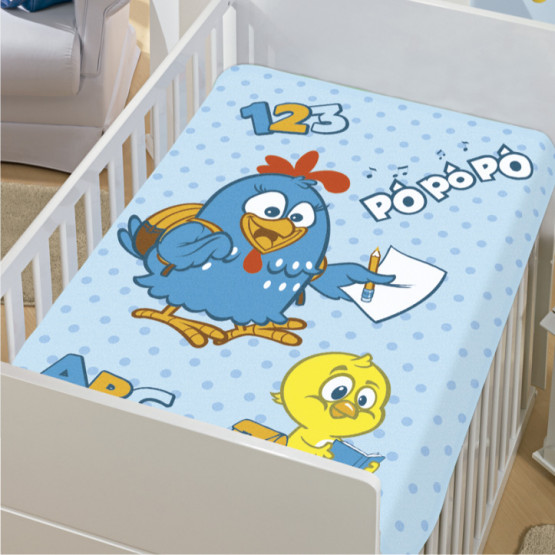 Manta para Berço Galinha Pintadinha de Microfibra - 1,2,3.. Pó,Pó,Pó
