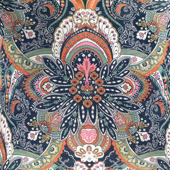 Lonita Jacquard Marble Bollywood Marinho estampada Larg.140cm 70% algodao/30%poliester