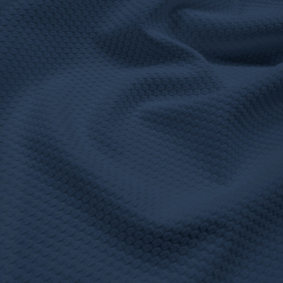 Malha Piquet  Viena Azul Marinho/Astral Largura 150cm 97%Poliester.3%Elastano -326gr/m2- preço por metro