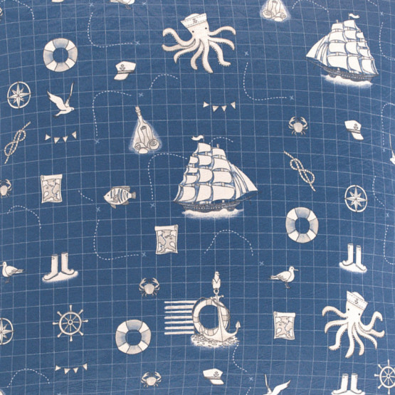 Lonita Jacquard Art Decor Navegação Azul Karsten Larg.140cm 70% algodao/30%poliester