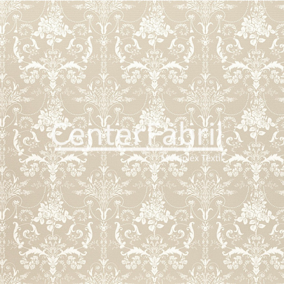 Tecido para Parede Wall Decor Dielle Bege (Refilado) Larg.140cm 72% algodao/28%poliester de R$ 37,90 por