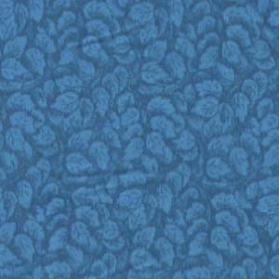 Tricoline estampada folhas tomtom azul 100% algodão