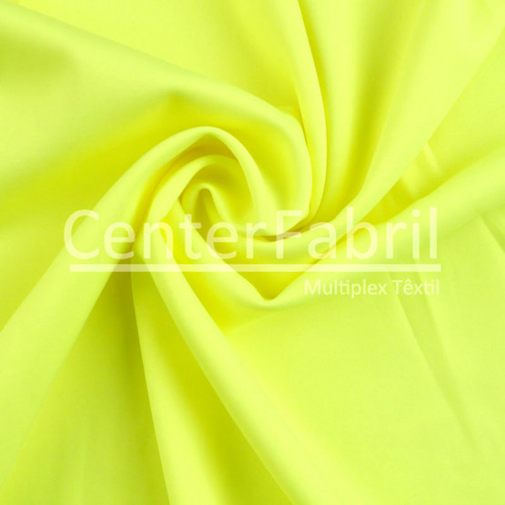 Malha Helanca Lisa Toque de Seda, Scuba, Neoprene Moda Amarelo Neon Larg 1,50m 97%Poliéster/ 3% Elastano. Venda p/ metro Conserv 1-M/2-2/3-3/4-5/5-3/6-1/6-3