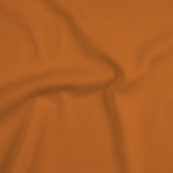 Malha Punho - Ribana Tubular Laranja Largura 60cm 98%Algodão 2%Elastano Preço por Metro