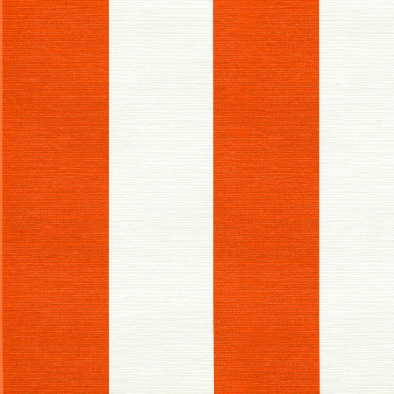 Tecido Aquatec Veneza - estampado Listrado Laranja Cenoura e Branco Larg 1,40mt 68%Algodao/32%Poliester