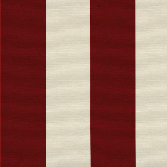Tecido Aquatec Veneza - estampado Listrado Vermelho e Cru Larg 1,40mt 68%Algodao/32%Poliester