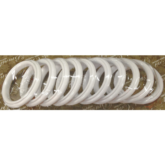 Argola Branca em ABS para varão 28/32mm Blister com 10UND