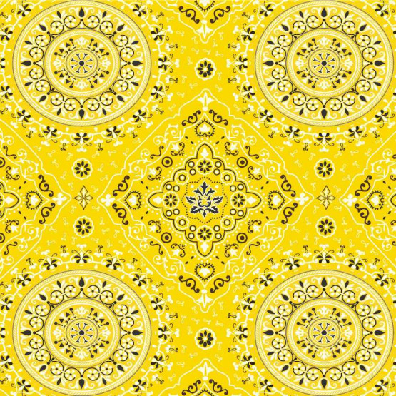 TECIDO ADESIVO Bandana Amarela 100%ALG 47cm x 1,00cm