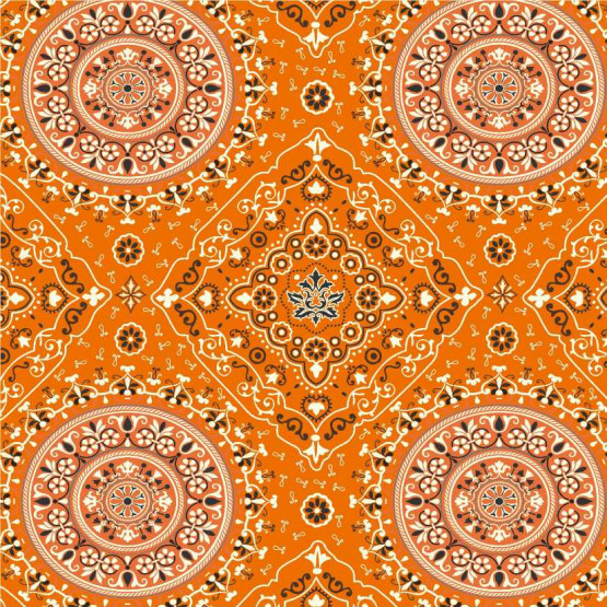 TECIDO ADESIVO Bandana Laranja 100%ALG 47cm x 1,00cm