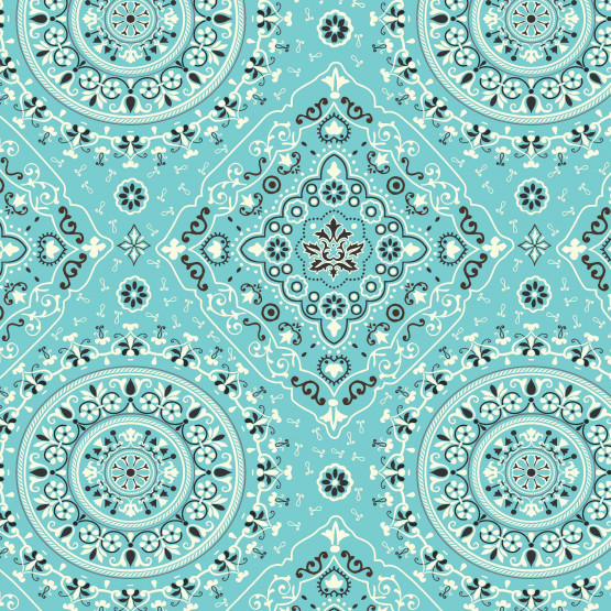 TECIDO ADESIVADO Bandana Turquesa 100%ALG 47cm x 1,00cm