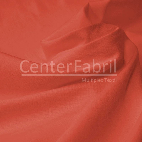 TECIDO BENGALINE LISO HOT CORAL Lg 145cm 75%Viscose 20%Poliamida 5%Elastano - no urdume