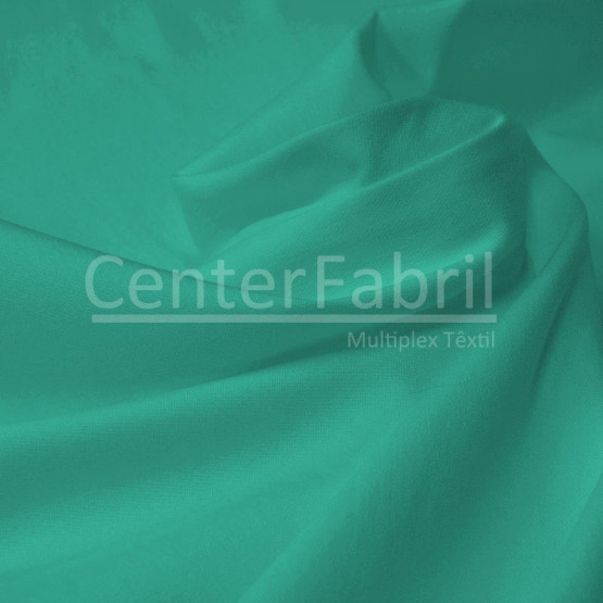 TECIDO BENGALINE LISO VERDE COLUMBIA Lg 145cm 75%Viscose 20%Poliamida 5%Elastano - no urdume