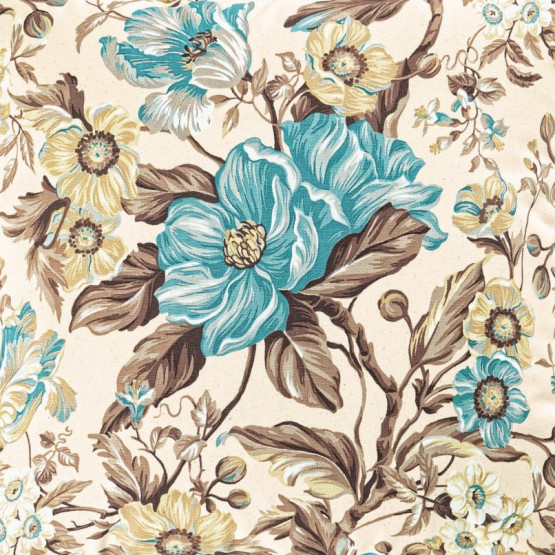 Lonita Bio Decor Esmeralda Azul Karsten estampada Larg.140cm 100% algodão