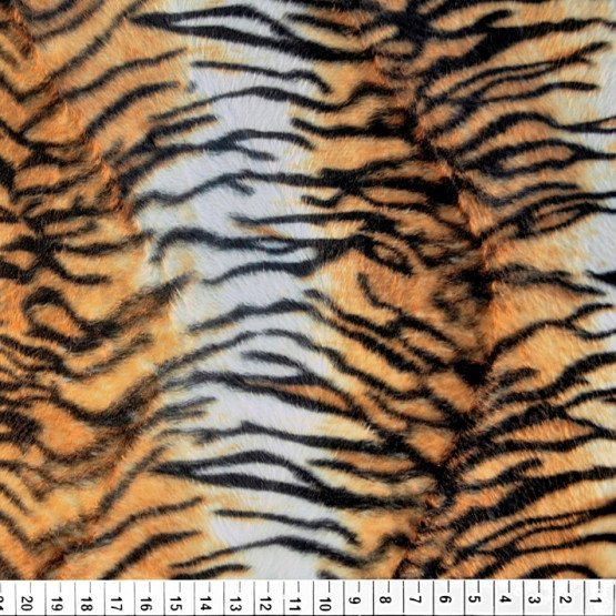 Veludo Malha estampa de Pele - Tigre- Larg 150cm 100%Poliester * Preço por Metro