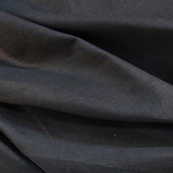 Tecido Cambraia de Linho Preto Larg 140cm 100% Linho - ref.7070c424