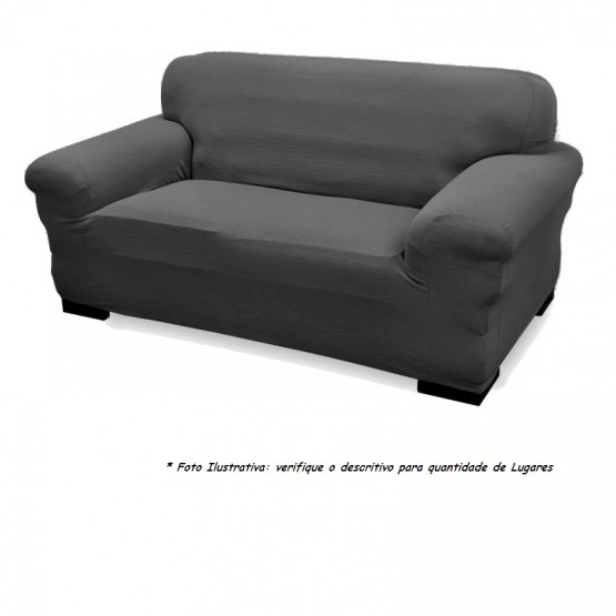 PROMOÇÃO Capa para sofa stretch - Poltrona 3 Lugares - Cinza Chumbo - Sofama  
