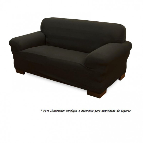 Capa para sofa stretch - 3 Lugares - Preto - Sofama  