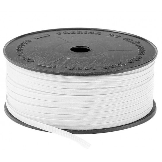 ELASTICO CH POLIESTER BC  06mm - 100 mt 69% Poliester 31%Elastodieno