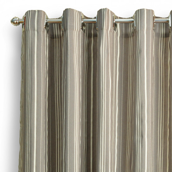 Cortina para Janela Azaleia com Ilhós Tecido cor Fendi Alt. 170cm x  p/ até 200cm Larg.
