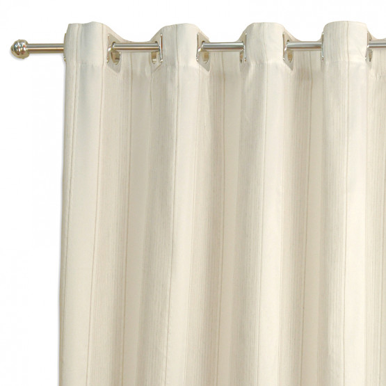 Cortina para Sala Marselha com Ilhós Tecido cor Crú + Forro Alt. 260cm x  p/ até 300cm/400cm Larg.