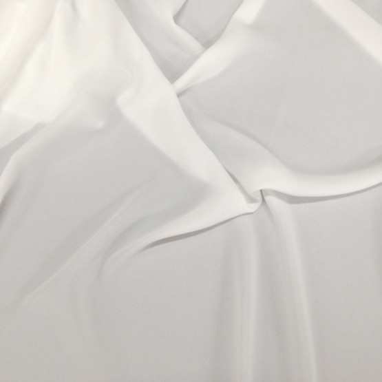 Tecido Crepe Georgette Moss Microfibra Leve Off White