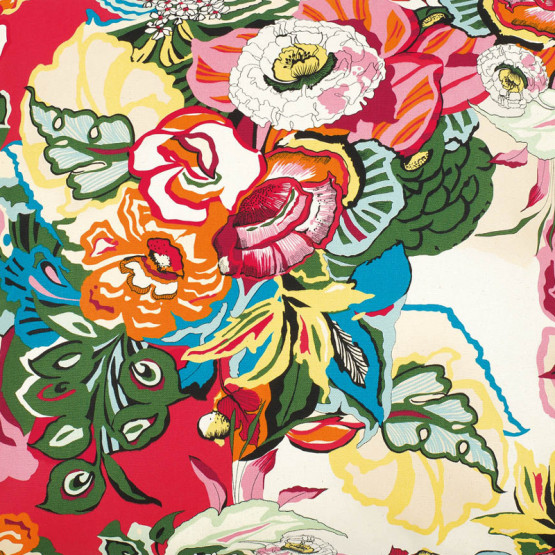 Lonita Bio Decor Cuzco Vermelho Karsten Estampada Larg.140cm 100% algodao