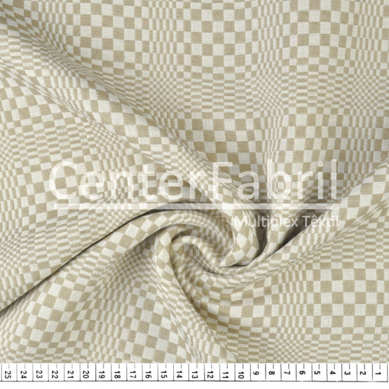 Tecido Jacquard Dupla Face Geométrico Bege Largura140cm 58%Algodão/42%Poliester . Conserv1-H/2-2/3-3/5-3/6-8