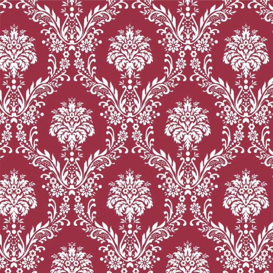 TECIDO ADESIVO Damasco Branco Fundo Bordo 100%ALG 47cm x 1,00cm