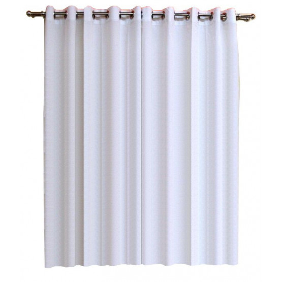 Cortina c/ilhoses p/varão L500xH260  Bco - Center Fabril 