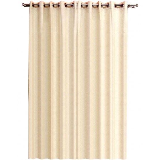 Cortina c/ilhoses p/varão L280xH230  Crú - Center Fabril 