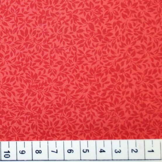 Tricoline estampada floral vermelha 100% algodão