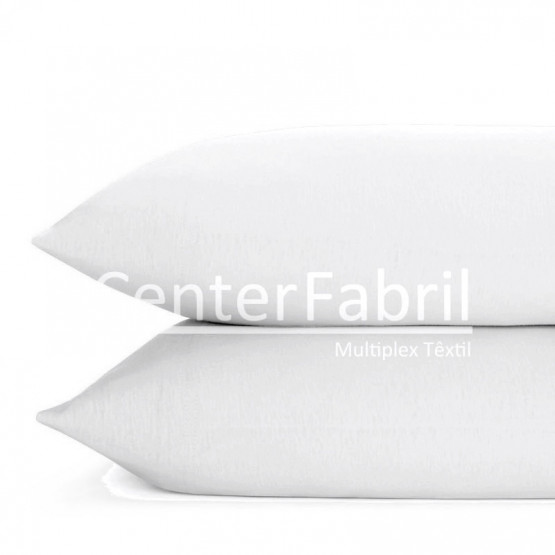 Fronha Malha Fio Penteado 30/1 Branco c/2 unid 50x70cm 100%Algodão -Lynel  Stampa