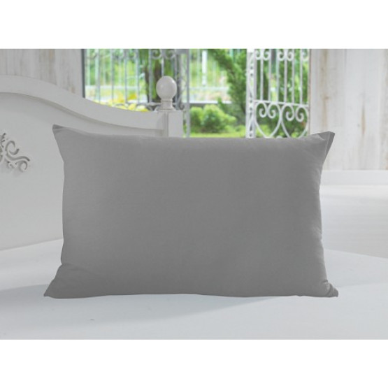 Fronha 48x68cm de Malha Soft Cinza para Travesseiro 50 x70cm - 090
