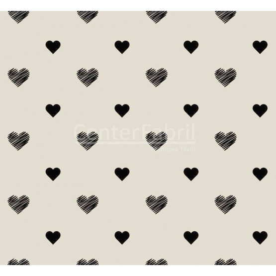 Tecido para Parede Wall Decor Heart Bege (Refilado) Larg.140cm 72% algodao/28%poliester de R$ 37,90 por