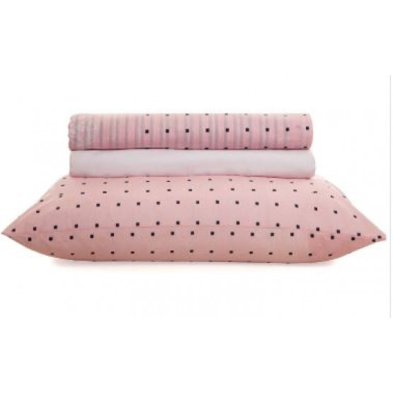 JOGO CAMA CASAL SANTISTA HOME DESIGN Mya 140x190x30cm alt 100%ALGODÃO
