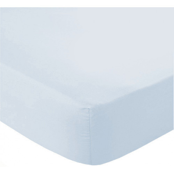 Lençol Solteiro Especial Malha Soft 150gr/m² Azul Claro - Fio 30 com Elástico 88cmx188cmx30/40cm -02