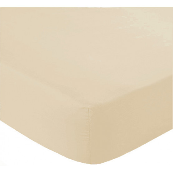 Lençol Solteiro Malha Soft - 150gr/m² Caqui - Fio 30 com Elástico Soft 88cmx188cmx15/25cm