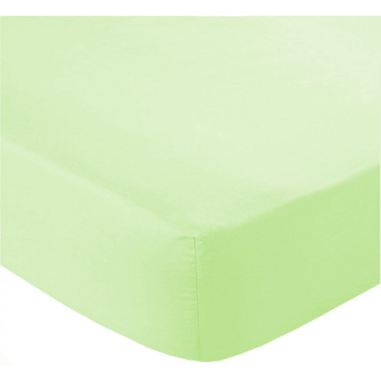 Lençol Solteiro Malha Soft - 150gr/m² Verde Claro - Fio 30 com Elástico Soft 88cmx188cmx15/25cm